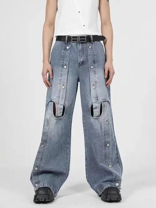 Jean Vintage Pleated Workwear Micro Flare Casual Pants Size US 30 / EU 46 - 2 Thumbnail