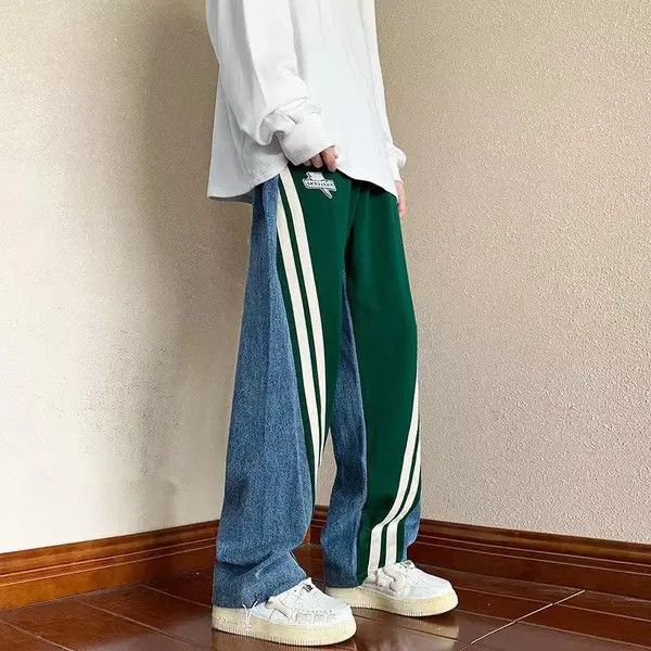 VIBE High street design denim patchwork casual trousers Size US 32 / EU 48 - 8 Thumbnail