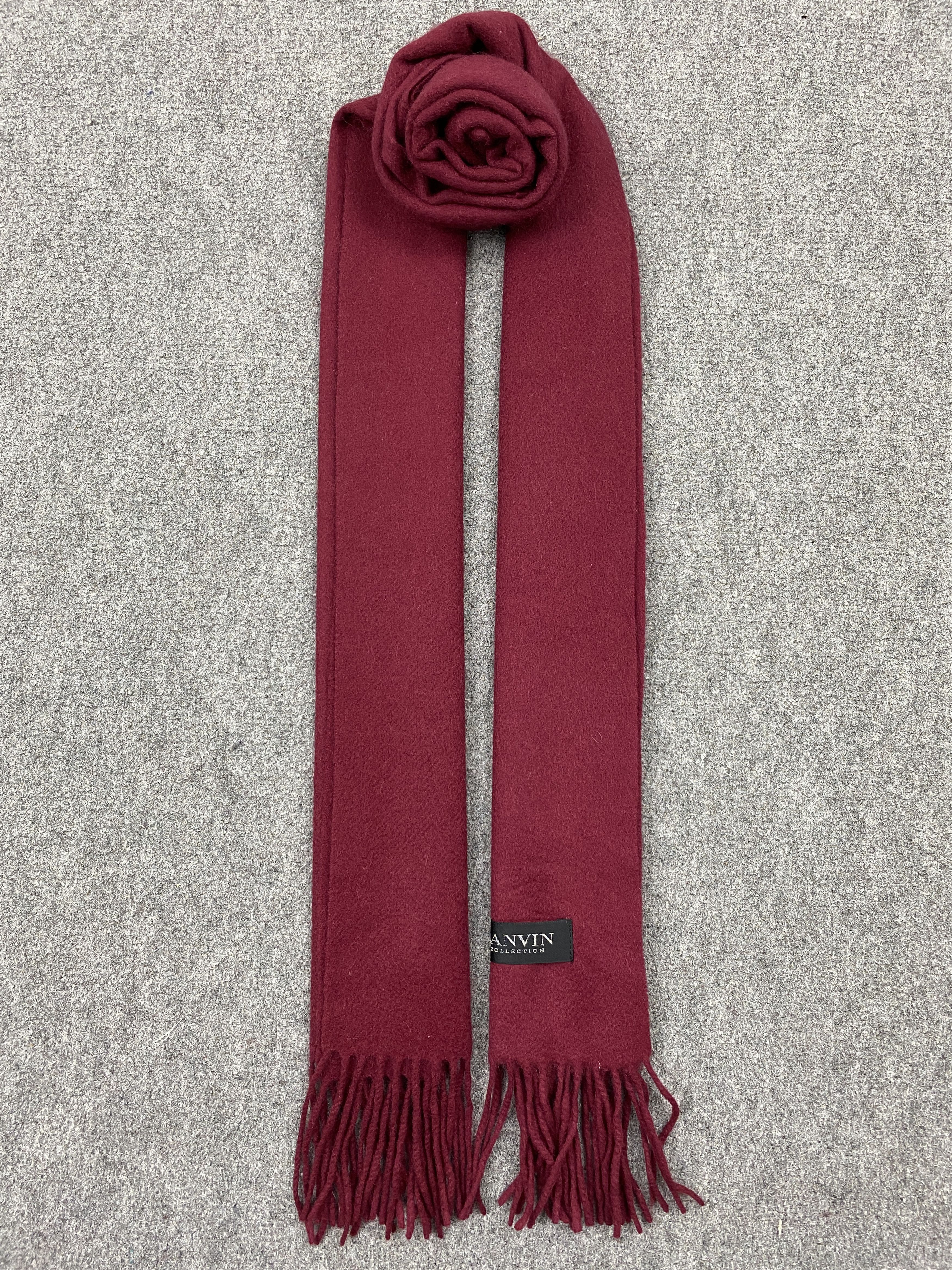 Lanvin × Vintage Lanvin Cashmere Scarf / Muffler / Neckwear -SC0118 Size ONE SIZE - 11 Thumbnail