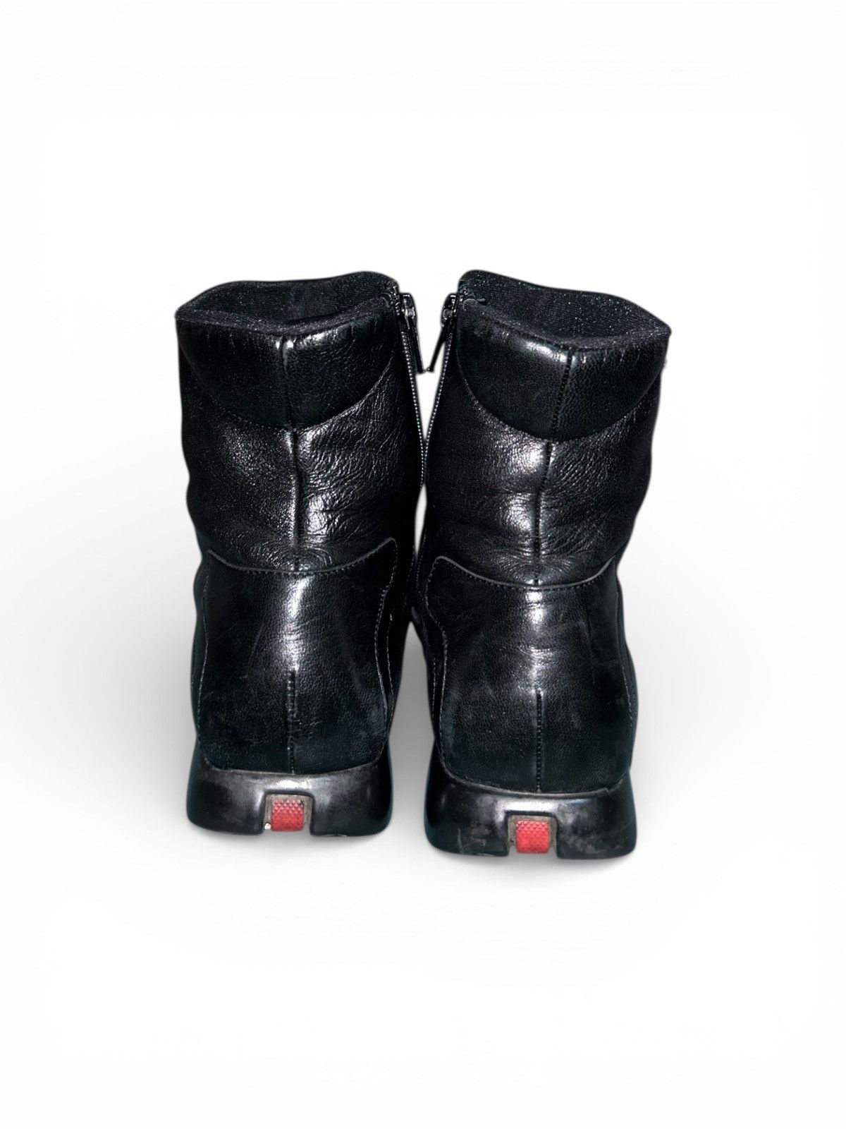 Prada Sport Linea Rossa Leather Zip Ankle Boots Size US 6.5 / IT 36.5 - 8 Thumbnail