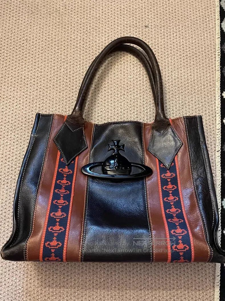 Vivienne Westwood Vivienne Westwood size os Rare Black Brown Leather Large Sa Size ONE SIZE - 1 Thumbnail