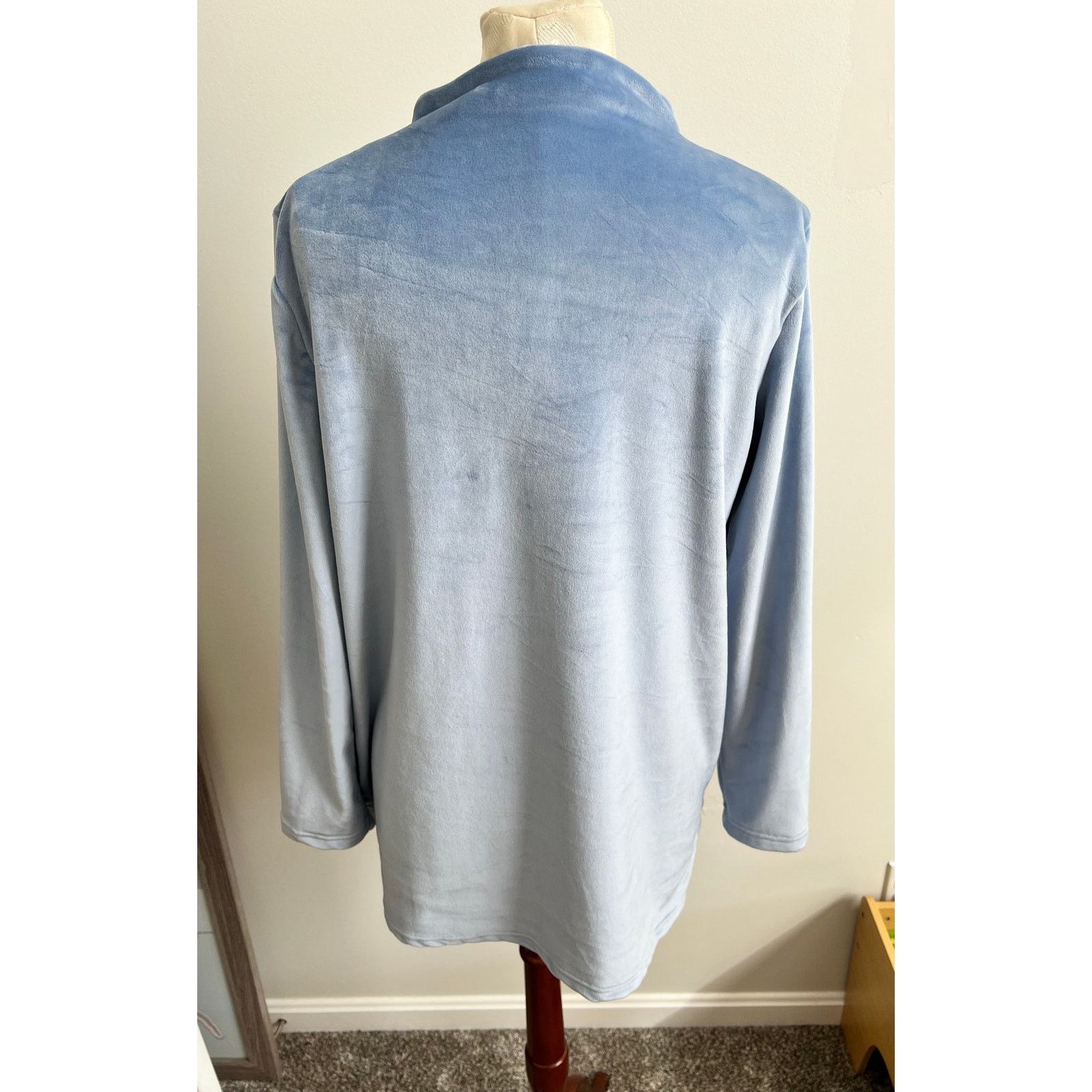 Lands' End Lands End Mock Neck Velvet Blouse Petite Medium Size M / US 6-8 / IT 42-44 - 5 Thumbnail