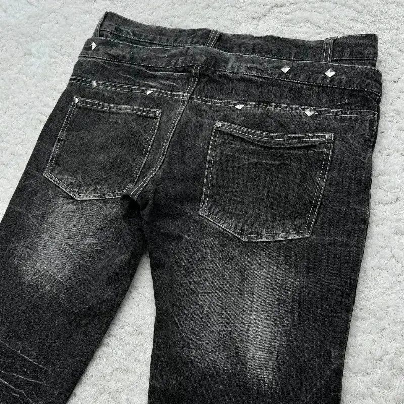Japanese Brand Gothic Retro Micro Flared Jeans Size US 32 / EU 48 - 3 Thumbnail