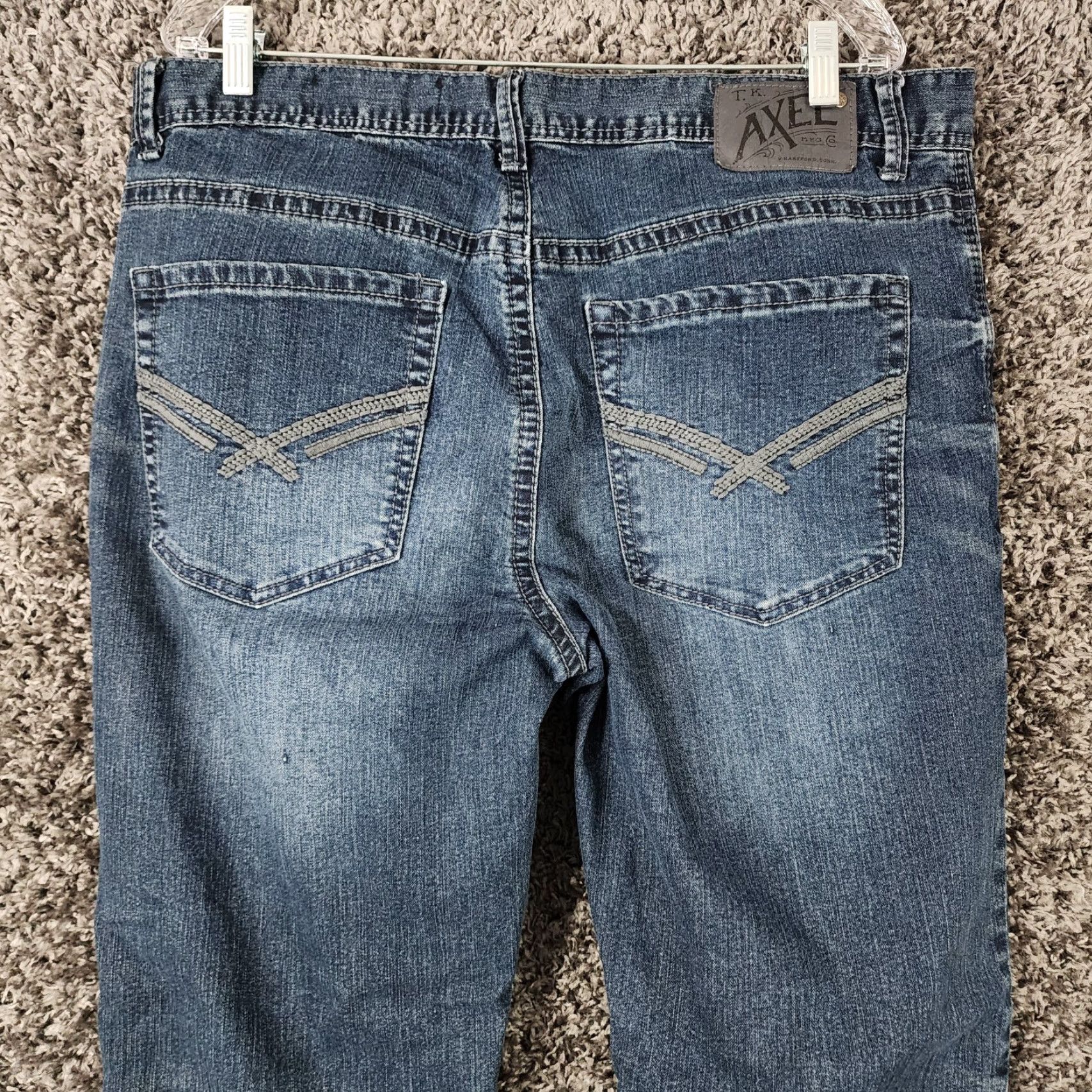 Vintage VINTAGE TK Axel Jeans Slim Straight Mens 38x31 Blue Denim Jeans Mens 90s Style Size US 38 / EU 54 - 7 Thumbnail