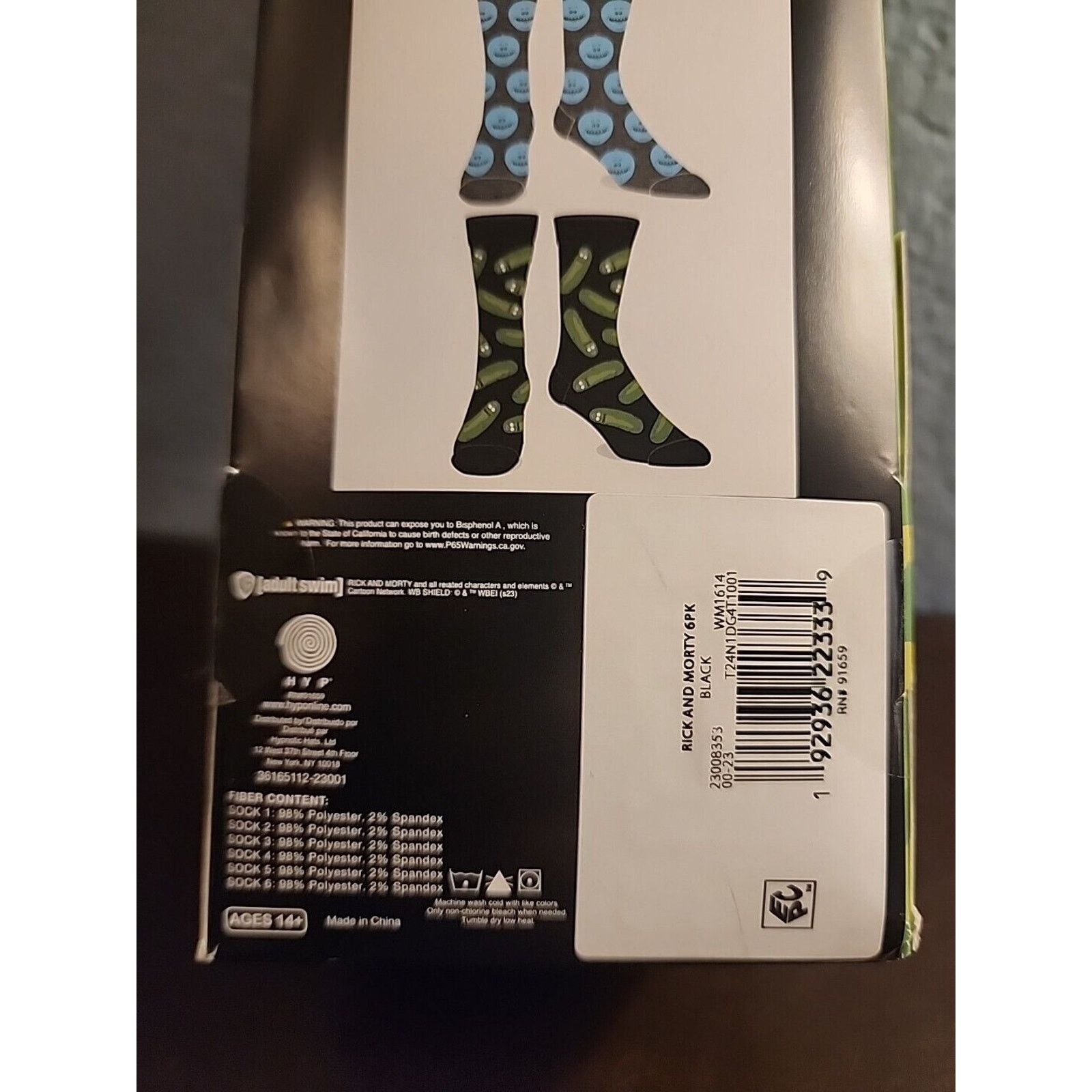 Swims New Rick & Morty Cartoon 6 Pair CREW SOCKS Men Size 8-12 B Size 26 - 3 Thumbnail