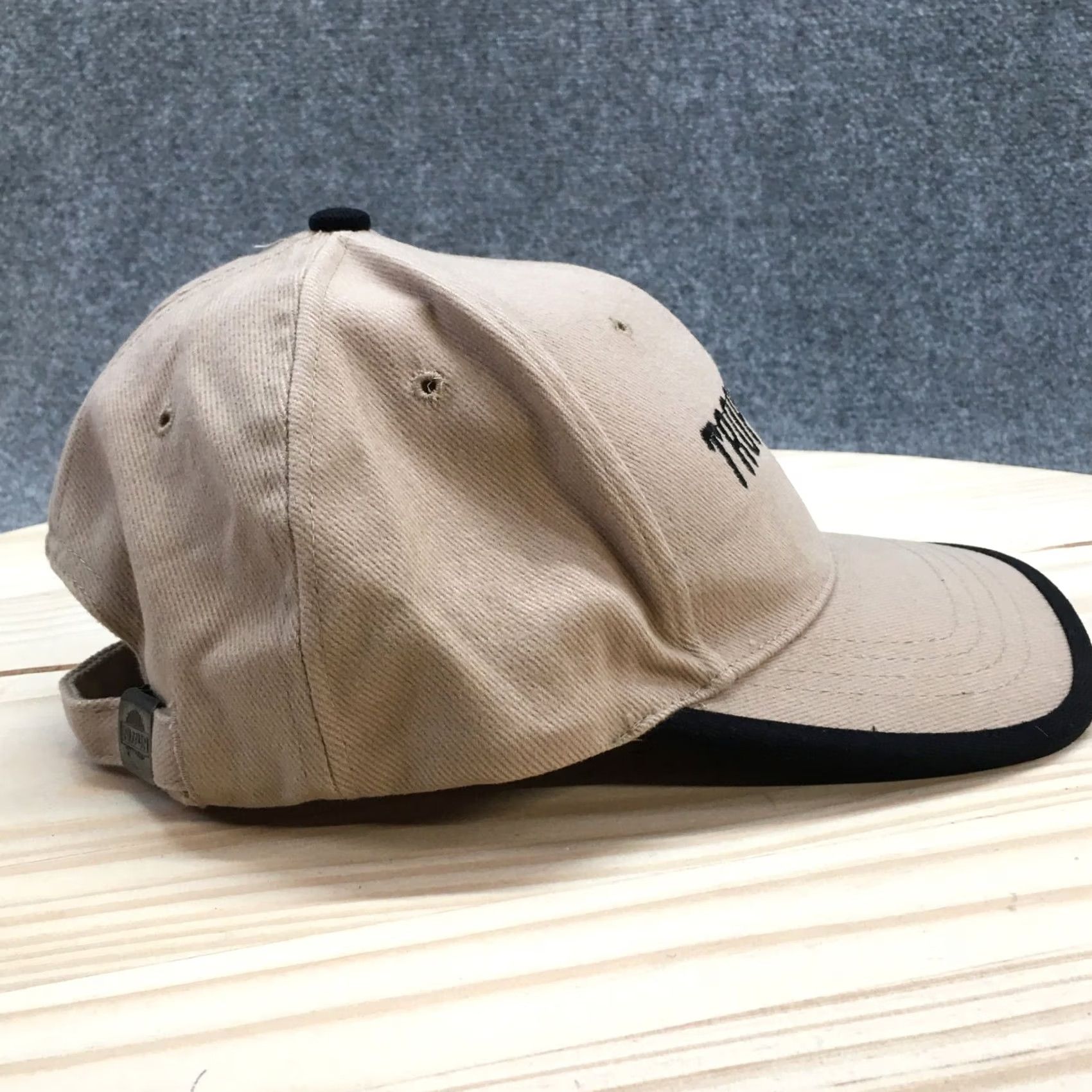 Logo 7 Nissun Tropicana Baseball Cap Hat Mens OS Beige Embroidered Logo Curved Brim Cotton Canvas Adjustable Mesh Back Casual Cap Mens Size ONE SIZE - 4 Thumbnail