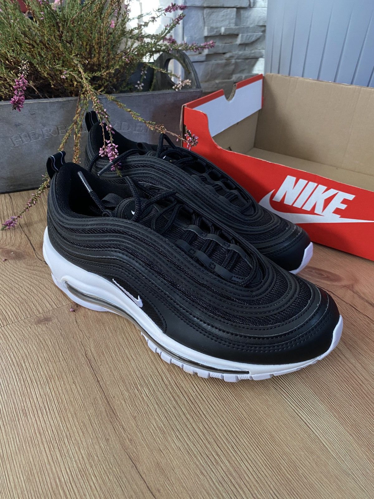 Nike Nike Air Max 97 921826-001 Black White Size US 6.5 / IT 36.5 - 1 Thumbnail
