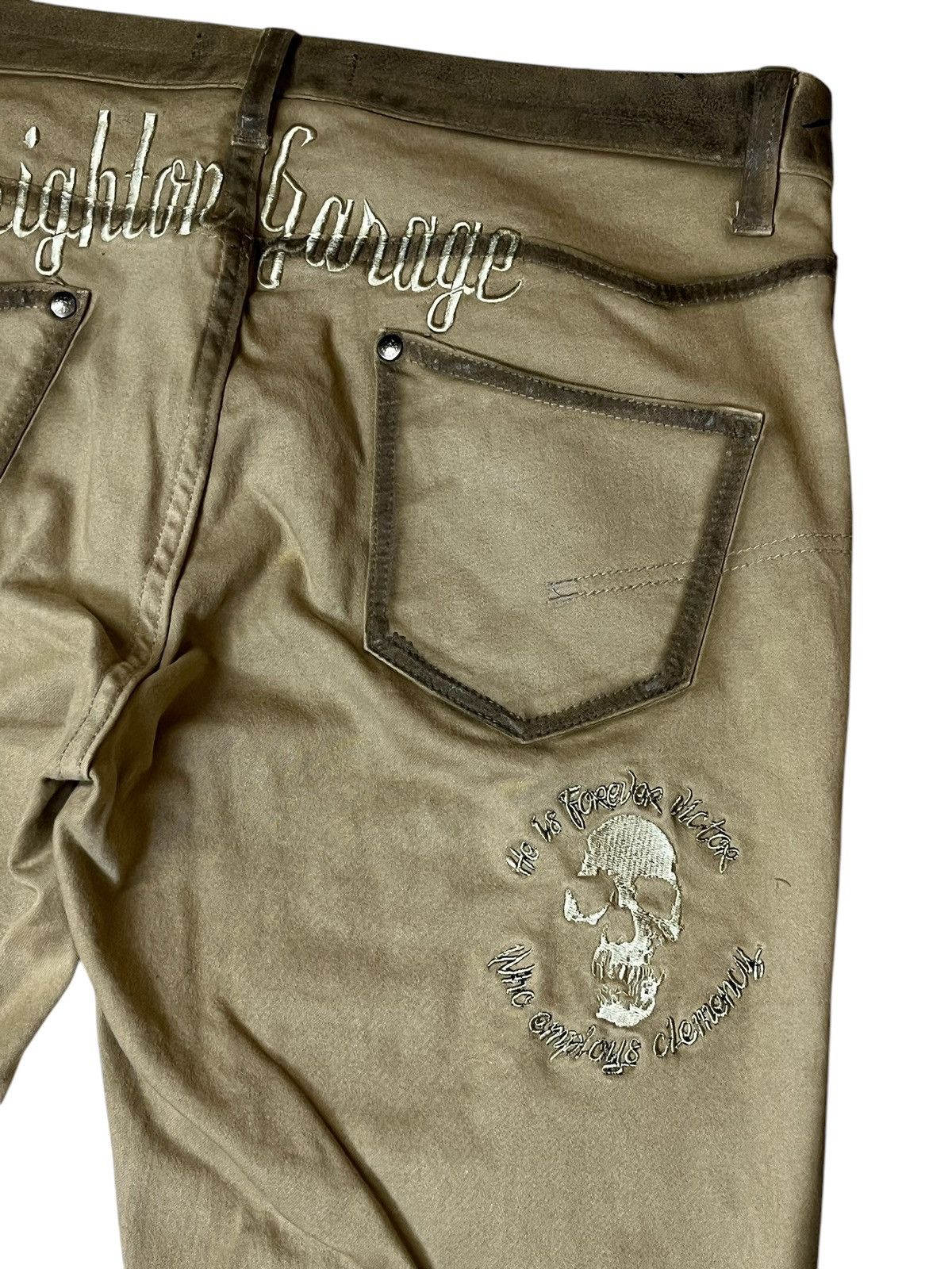 JACKROSE SICK🔥JACKROSE LUV MAISON WAXED EMBROIDERY FLARED JEANS Size US 33 - 8 Thumbnail