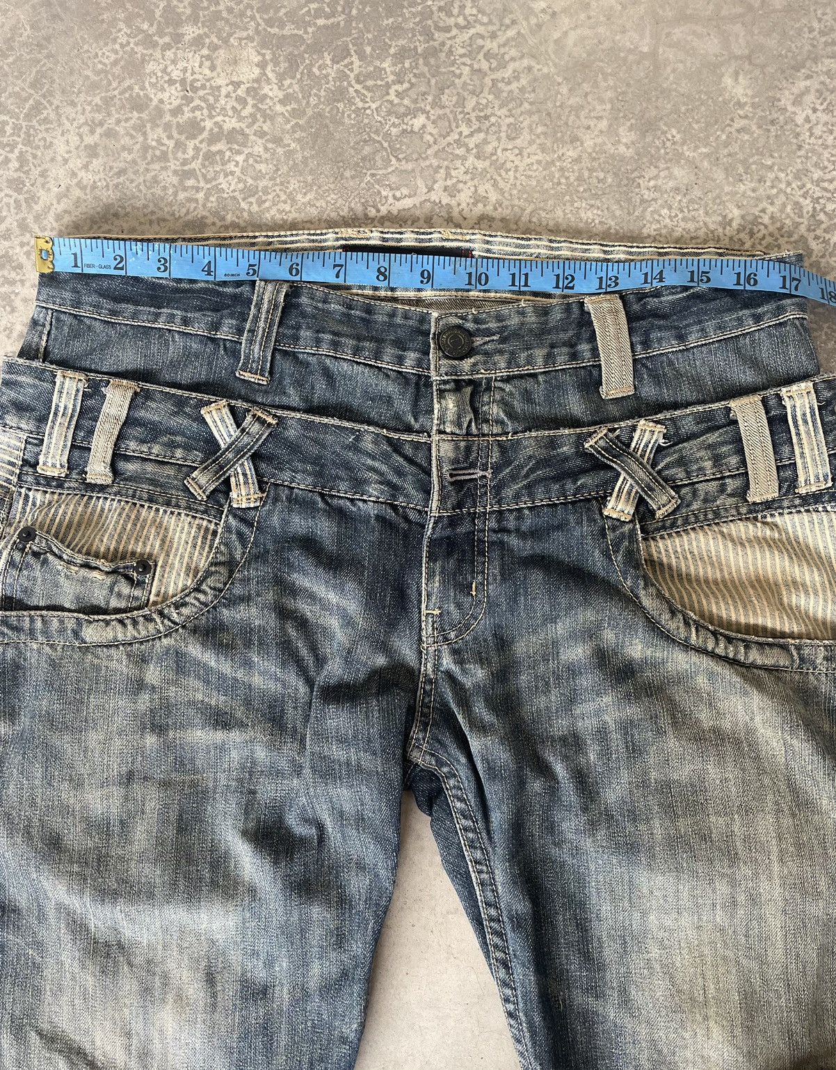If Six Was Nine Vintage Dominate Double Waist Rusty Denim Size US 34 / EU 50 - 7 Thumbnail