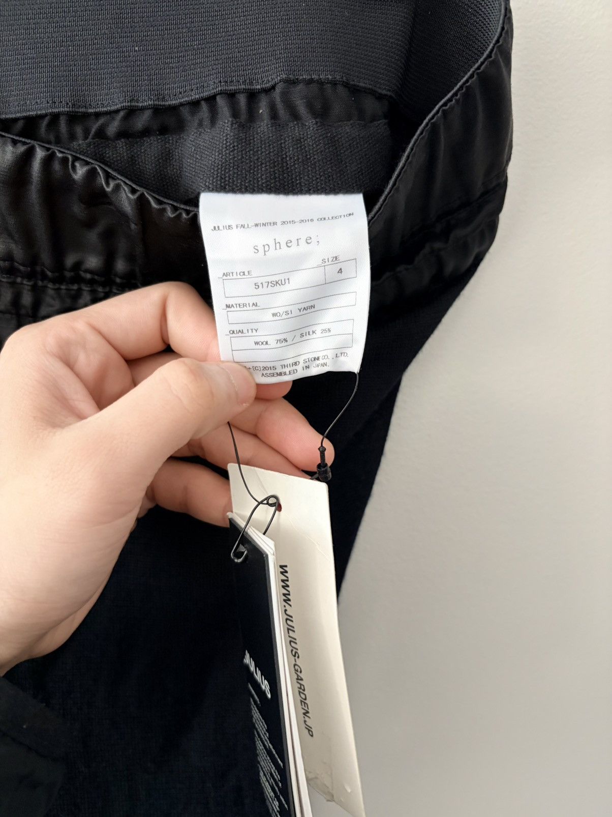 Julius Julius FW15 "sphere;" Draped Wool/Silk Layering Over-pants Size US 36 / EU 52 - 3 Thumbnail