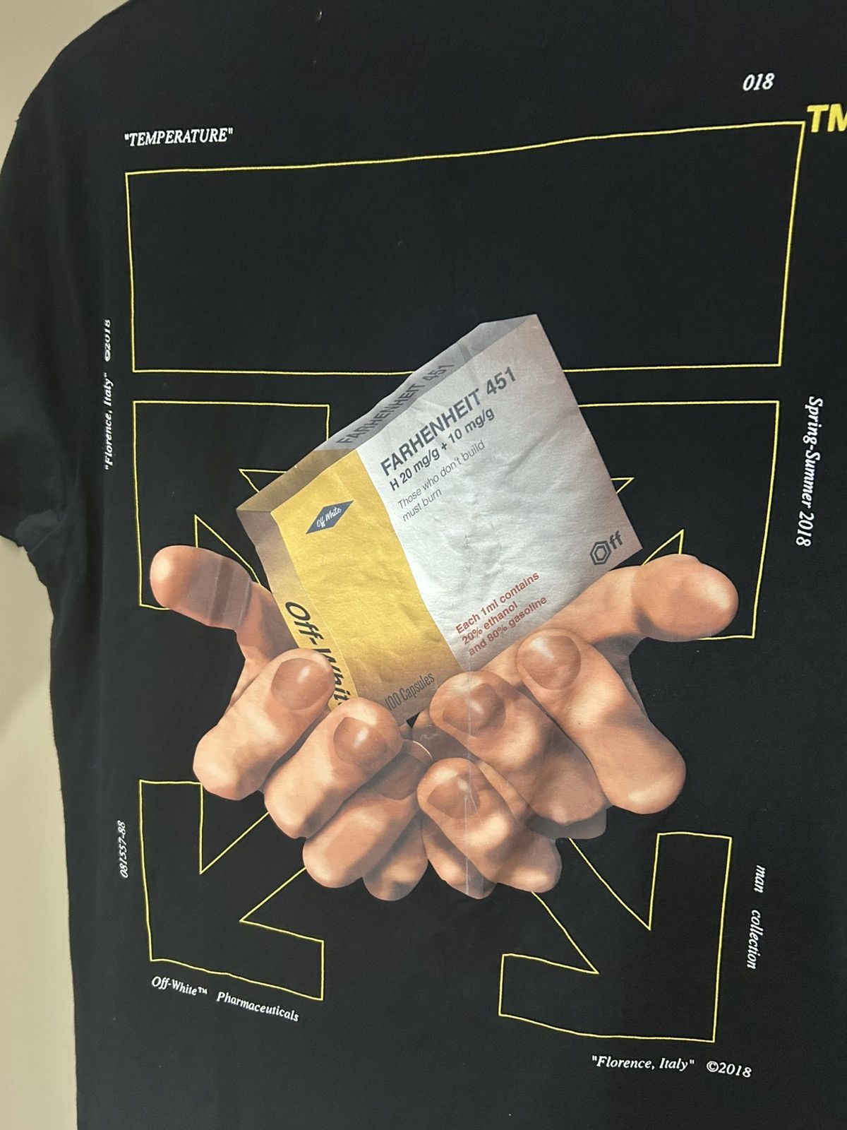 Off-White Off-White - Arrows Hands Pharma Tee Size US XXS / EU 40 - 4 Thumbnail
