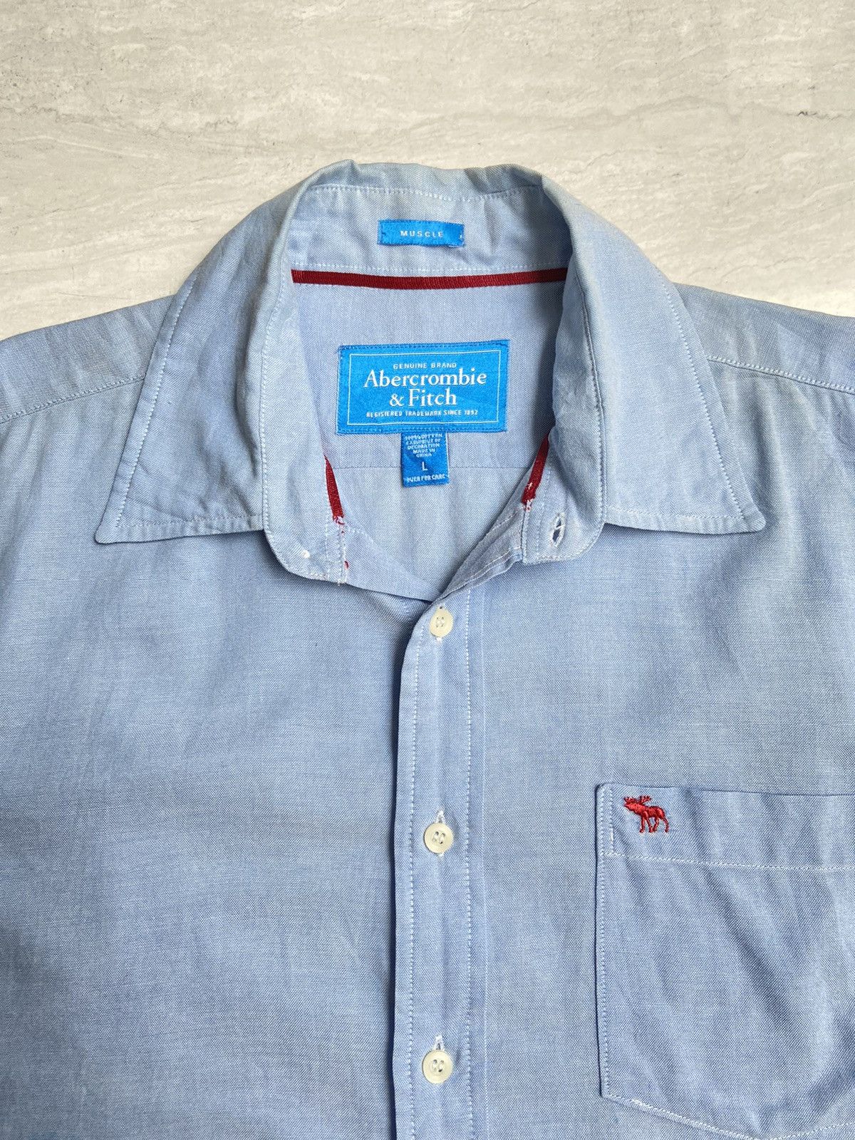 Abercrombie & Fitch ABERCROMBIE & FITCH Blue Shirt Size US L / EU 52-54 / 3 - 9 Thumbnail
