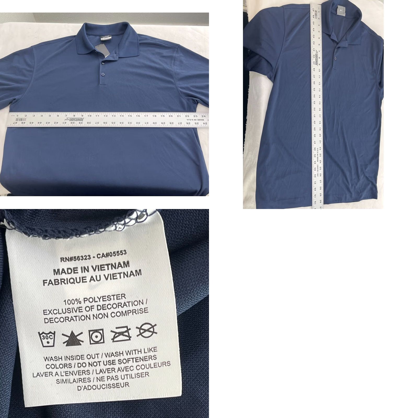 Nike Nike Golf Dri-Fit Mens L Navy Short Sleeve Polo Shirt Casual Sports New Size US L / EU 52-54 / 3 - 8 Thumbnail