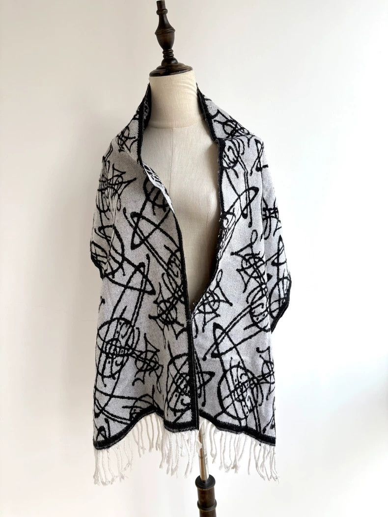 Vivienne Westwood Vivienne Westwood Black and gray double-sided scarf with S Size ONE SIZE - 2 Thumbnail