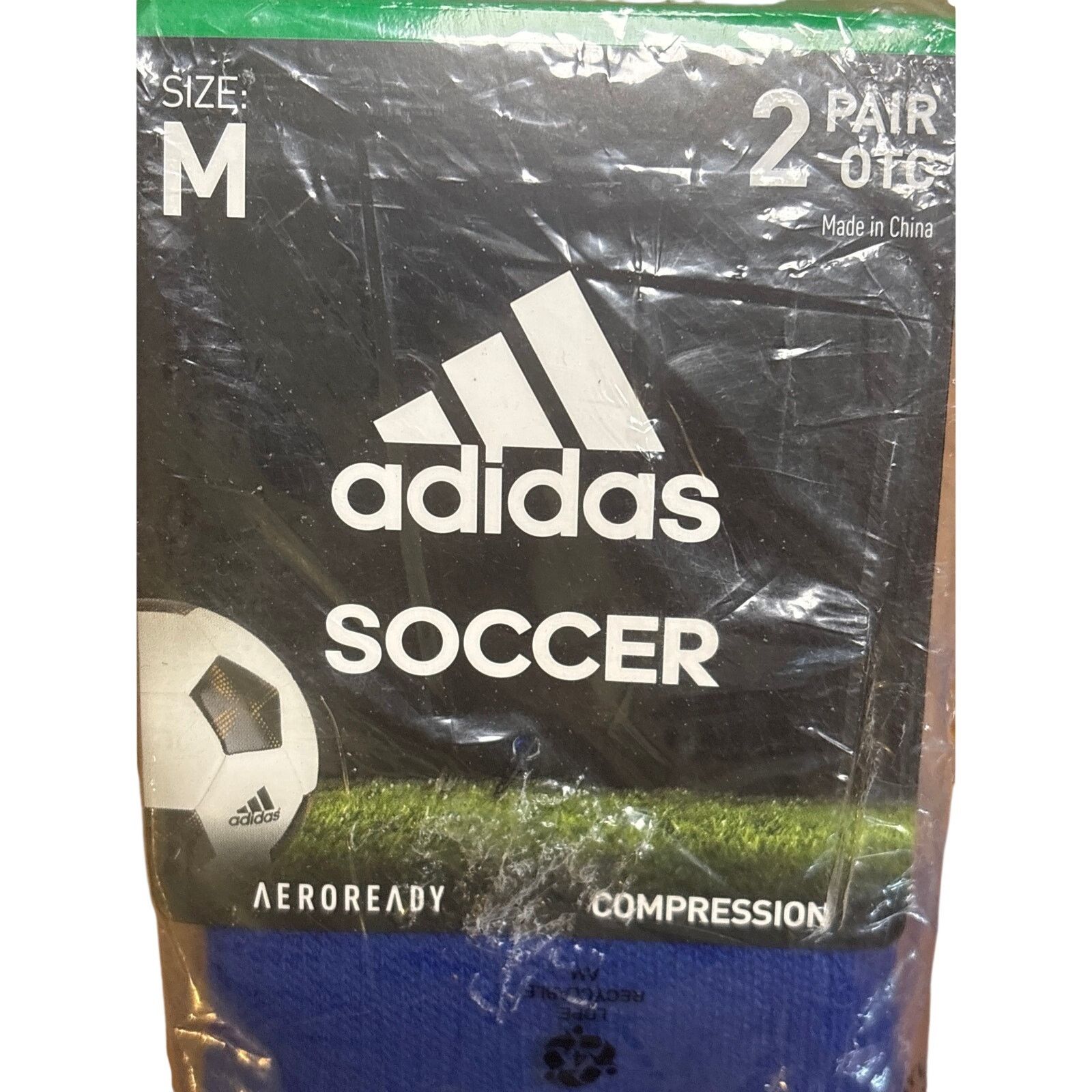 Adidas NWT Adidas Soccer compression socks 2 pack Men’s Med Size ONE SIZE - 4 Thumbnail