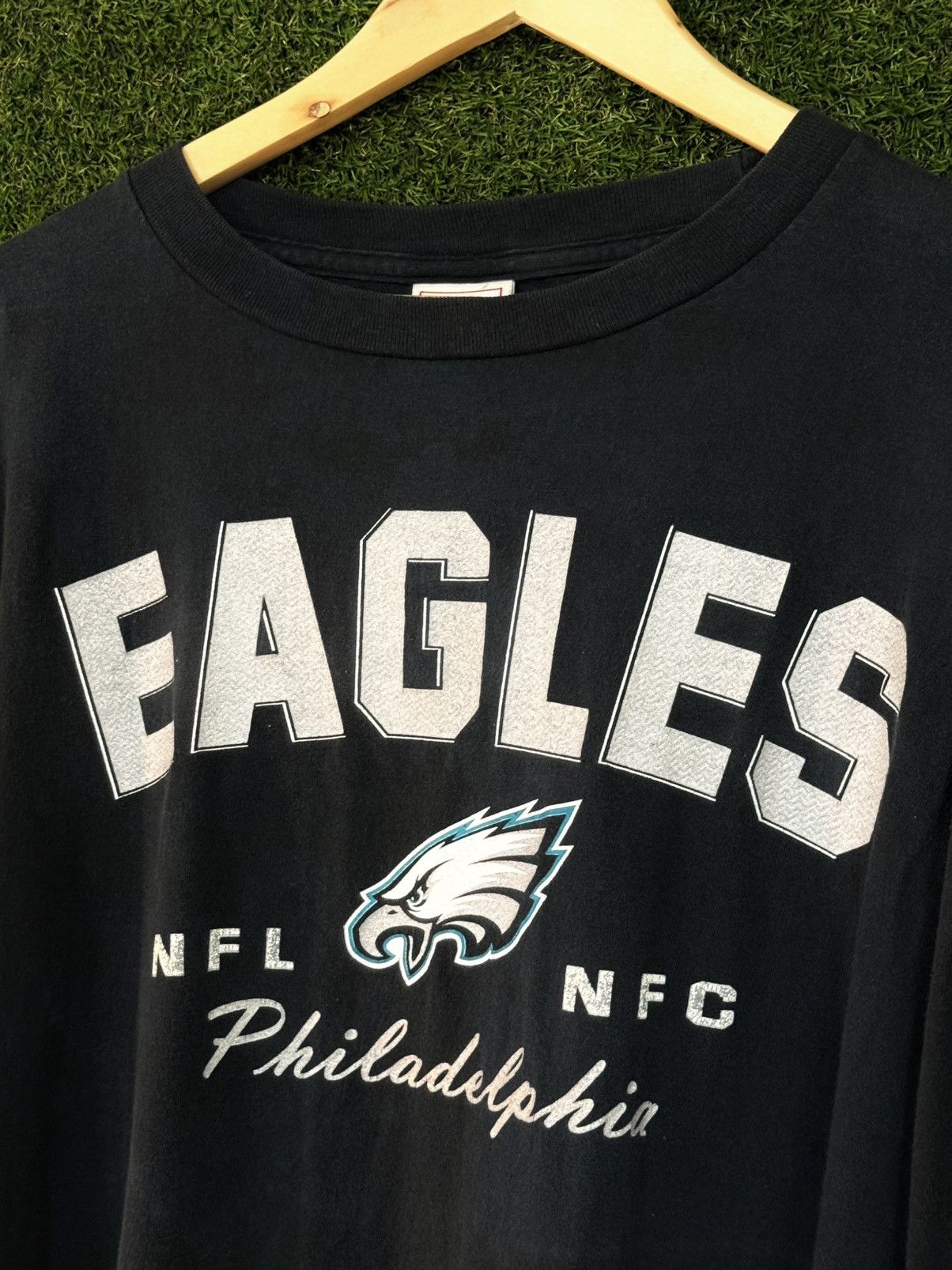 NFL Vintage Philadelphia Eagles Football Black Heavyweight Shirt Size US L / EU 52-54 / 3 - 3 Thumbnail