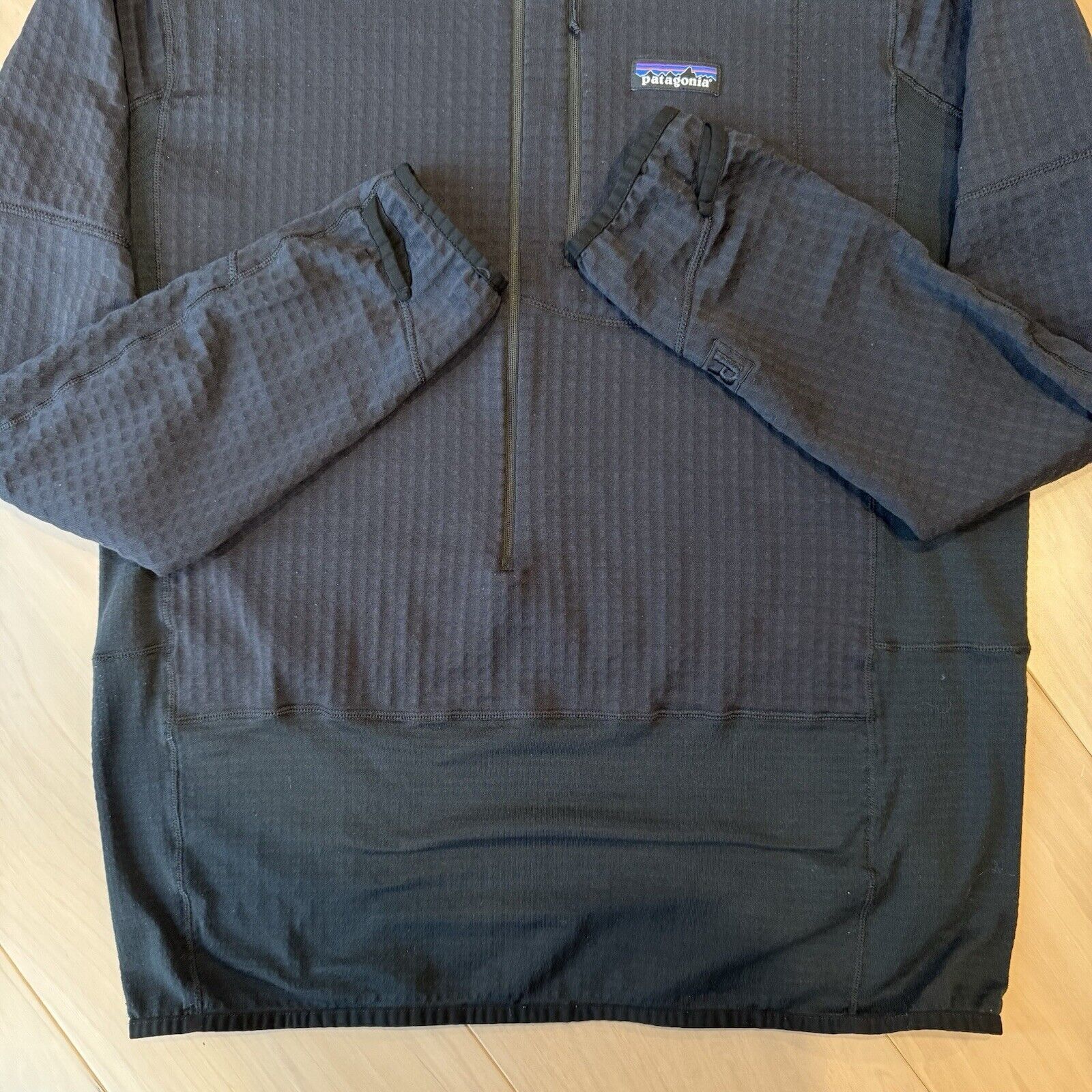 Patagonia Patagonia R1 1/2 Zip Fleece Pullover Hoody Black Lightweight Size US L / EU 52-54 / 3 - 5 Thumbnail