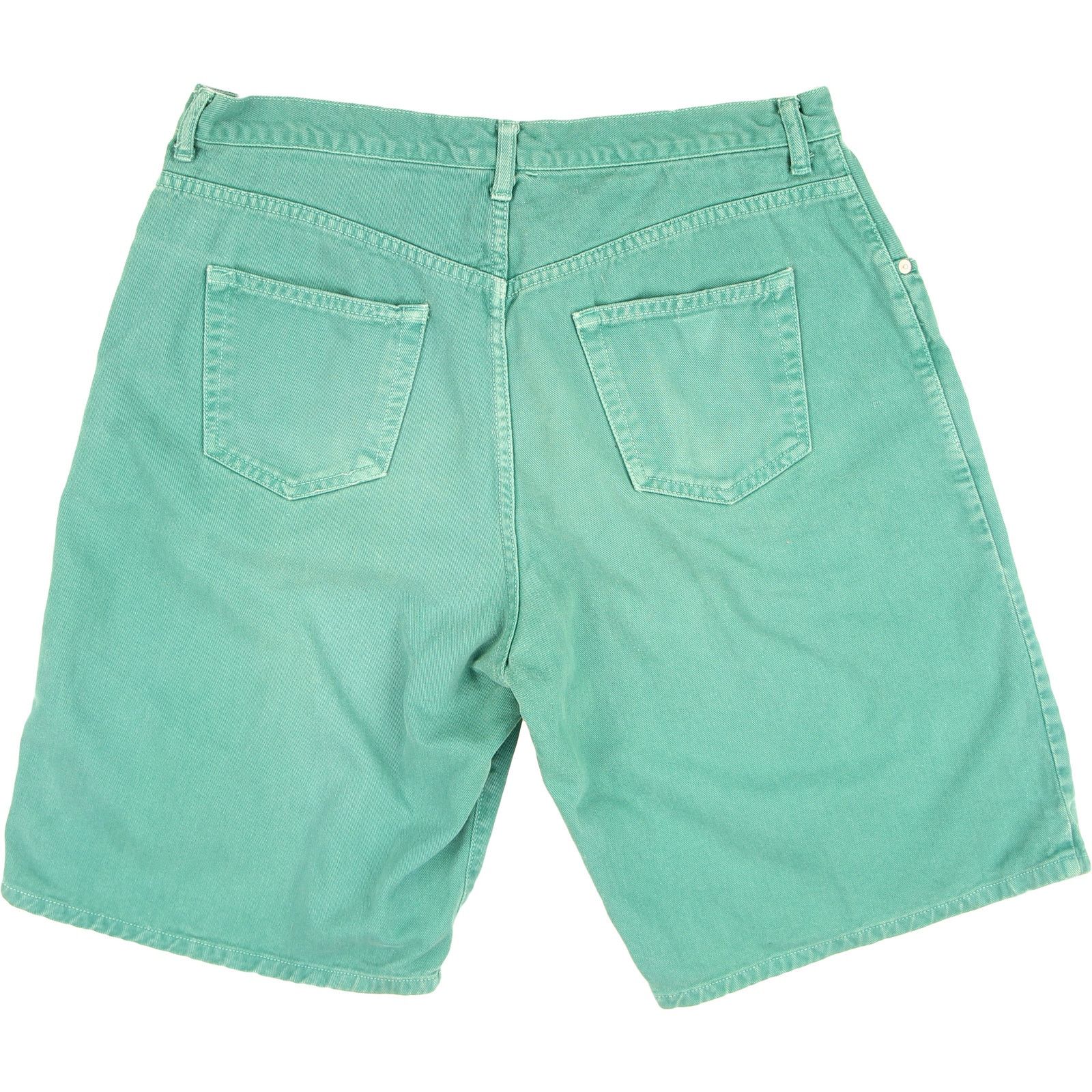 Vintage Guess Vintage Teal Denim Shorts High Waist Size US 36 / EU 52 - 2 Thumbnail