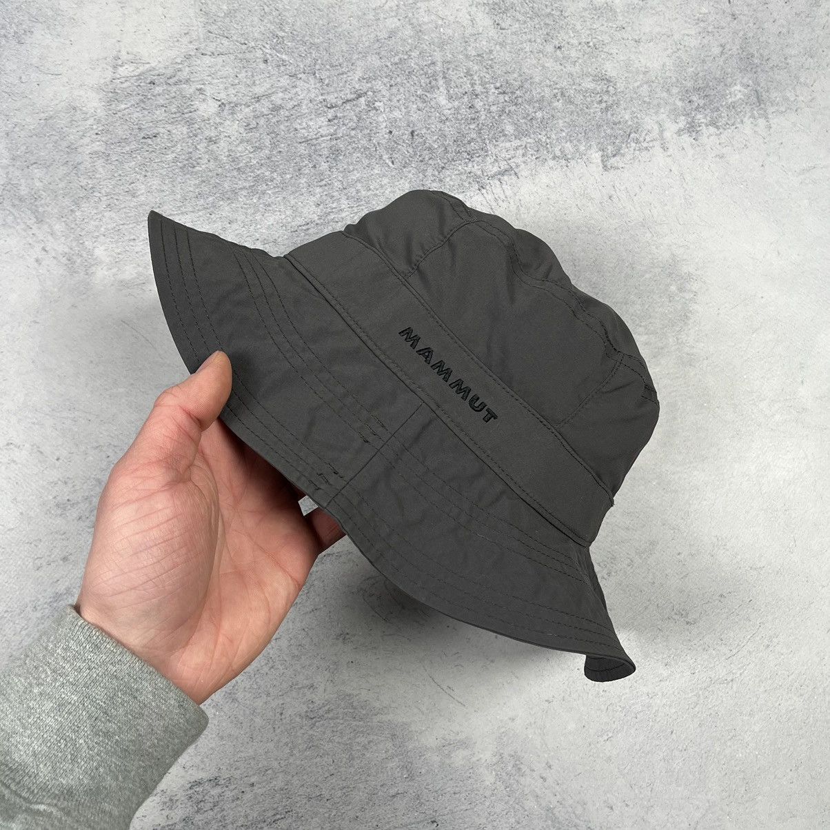 Mammut Mammut Grey Nylon Techwear Gorpcore Bucket Hat Panama Size ONE SIZE - 2 Thumbnail