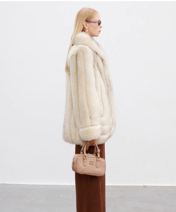 Other Women’s Ivory Dream Fox Fur Coat Size L / US 10 / IT 46 - 3 Thumbnail