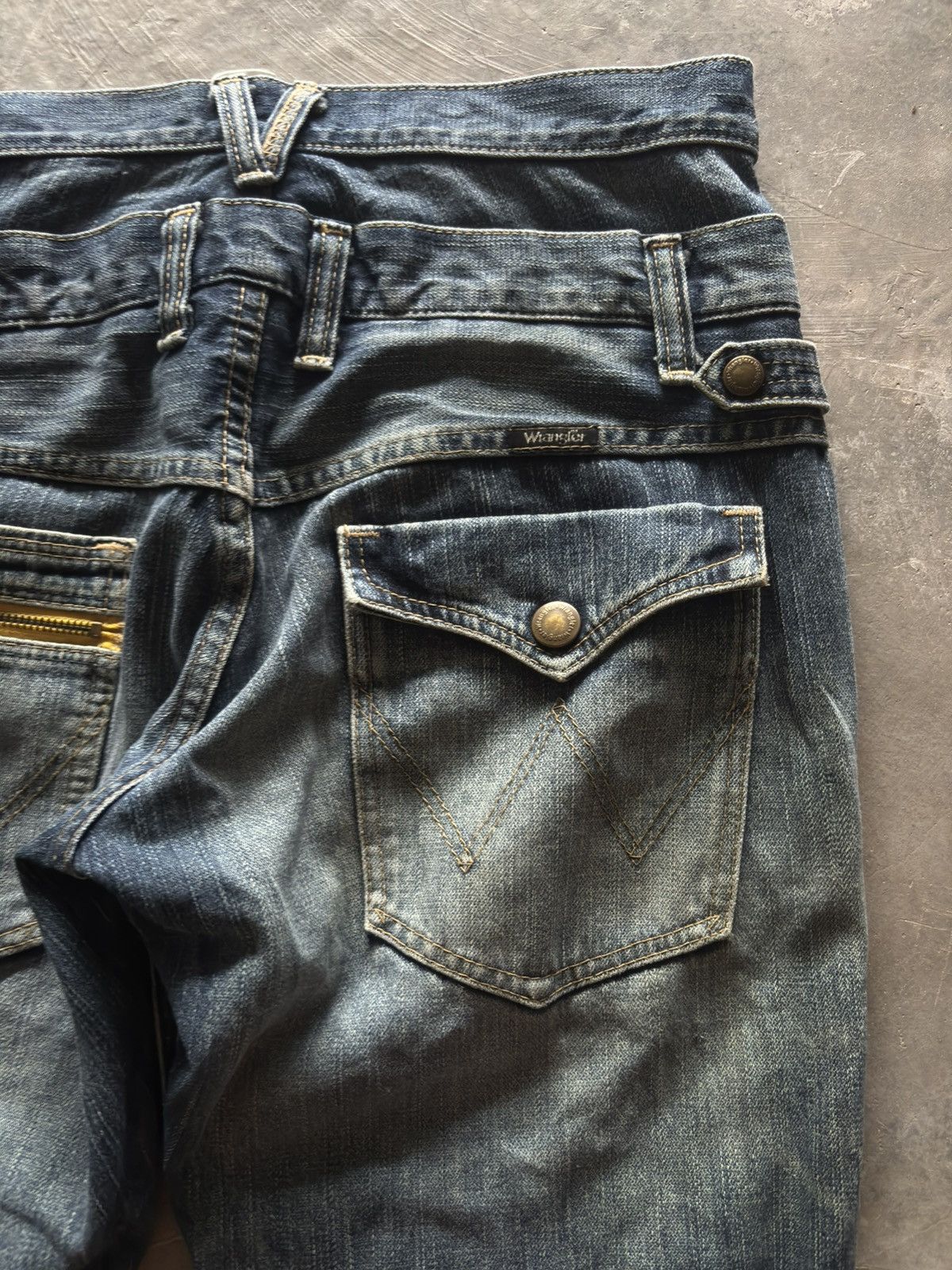Japanese Brand DOUBLE WAIST WRANGLER japanese punk grunge ppfm style Size US 32 / EU 48 - 14 Thumbnail
