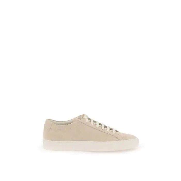 image of Common Projects O1S22I1N0424 Suede Achilles Sneakers In Beige, Women's (Size 9)