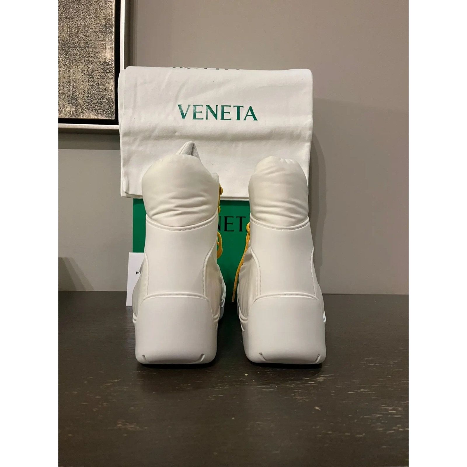 Bottega Veneta o1rshd1 Puddle Bomber Boots in String / Egg Yolk 43 Size US 10 / EU 43 - 14 Thumbnail