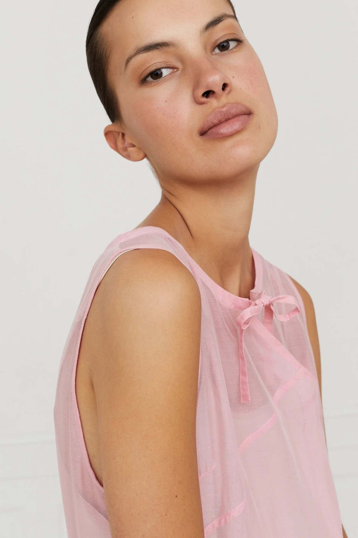 Saks Potts o1s22i1n0924 Stanni Cotton & Silk Midi Dress in Pink Size S / US 4 / IT 40 - 5 Thumbnail
