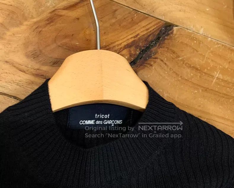 Comme des Garcons Comme Des Garcons Black Ribbed Knit Wool Sweater Size M / US 6-8 / IT 42-44 - 6 Thumbnail
