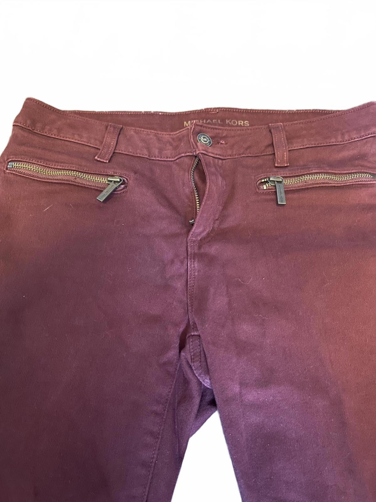 Michael Kors Michael Kors burgundy skinny jeans, size 4 Size 27" / US 4 / IT 40 - 3 Thumbnail