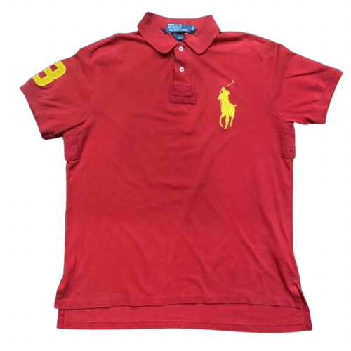 Polo Ralph Lauren × Ralph Lauren Polo Ralph Lauren Red & Yellow Polo Shirt Size US L / EU 52-54 / 3 - 1 Thumbnail