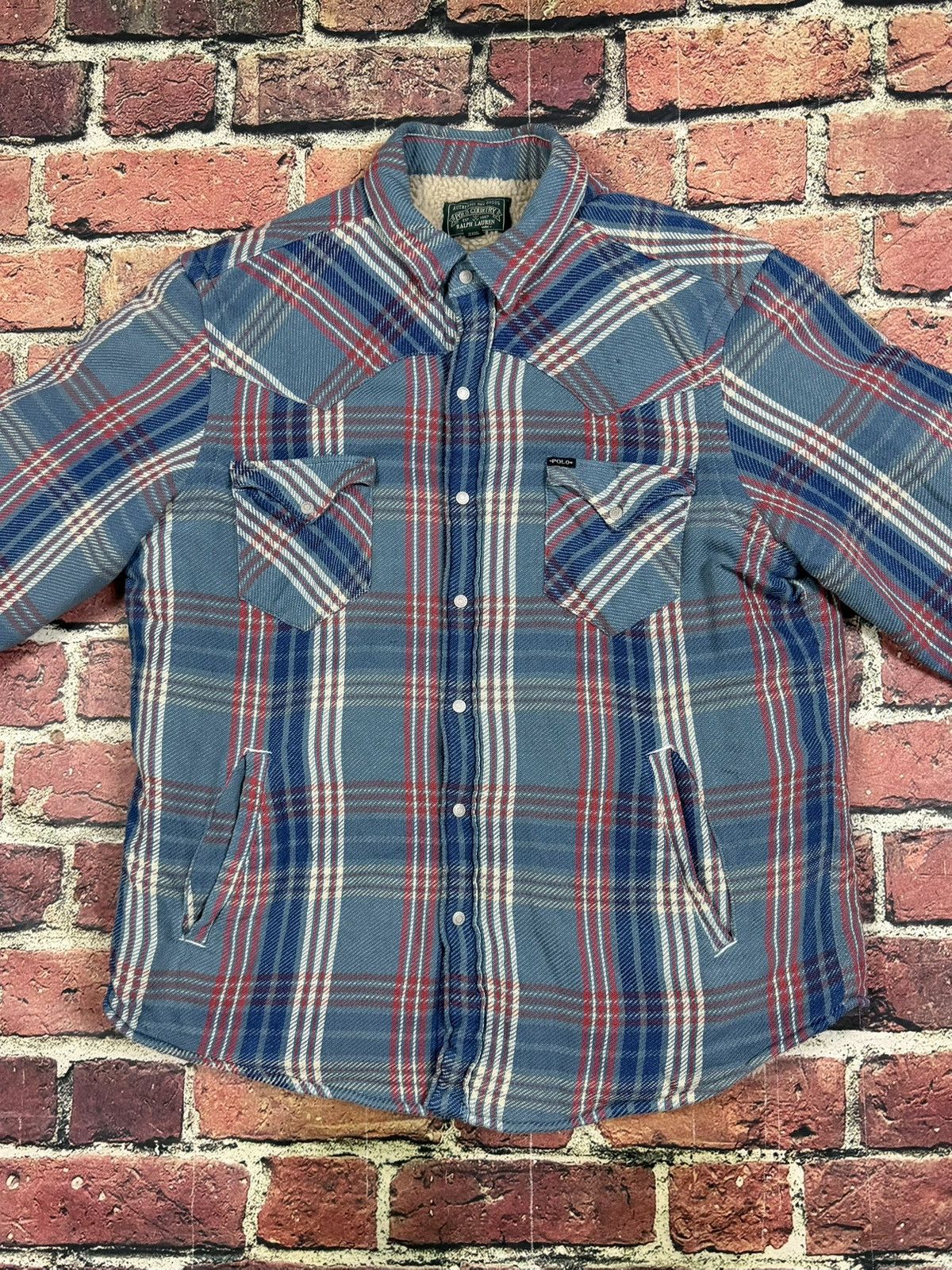 Polo Ralph Lauren Vintage Polo Country Ralph Lauren Flannel Jacket Sherpa Line Size US XL / EU 56 / 4 - 4 Thumbnail