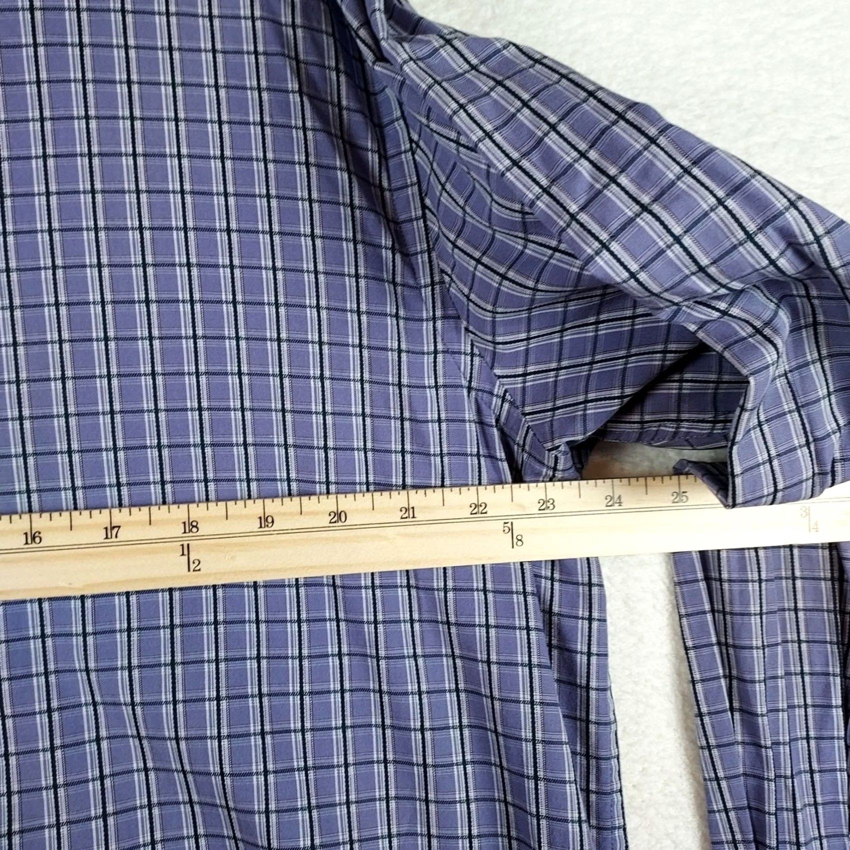 Perry Ellis Perry Ellis XL Men’s Plaid Button-Front Shirt Blue Long Sleeve Cotton Blend Casual Size US XL / EU 56 / 4 - 6 Thumbnail