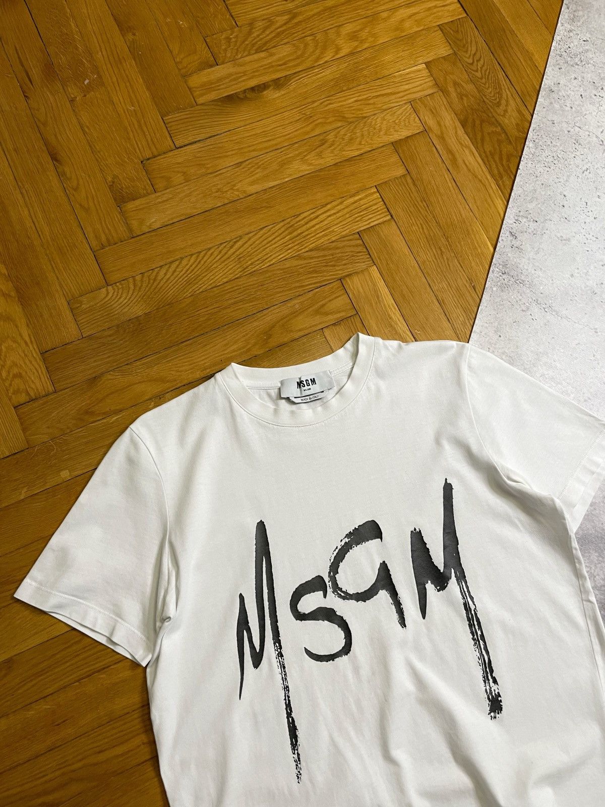 Designer × MSGM MSGM Milano Big Logo White T-Shirt Men’s Size S Size US S / EU 44-46 / 1 - 5 Thumbnail
