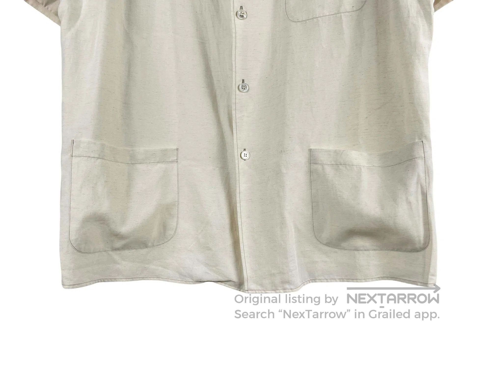 Maison Margiela Maison Margiela Solid Color Button Short Sleeve Shirt Size US M / EU 48-50 / 2 - 4 Thumbnail