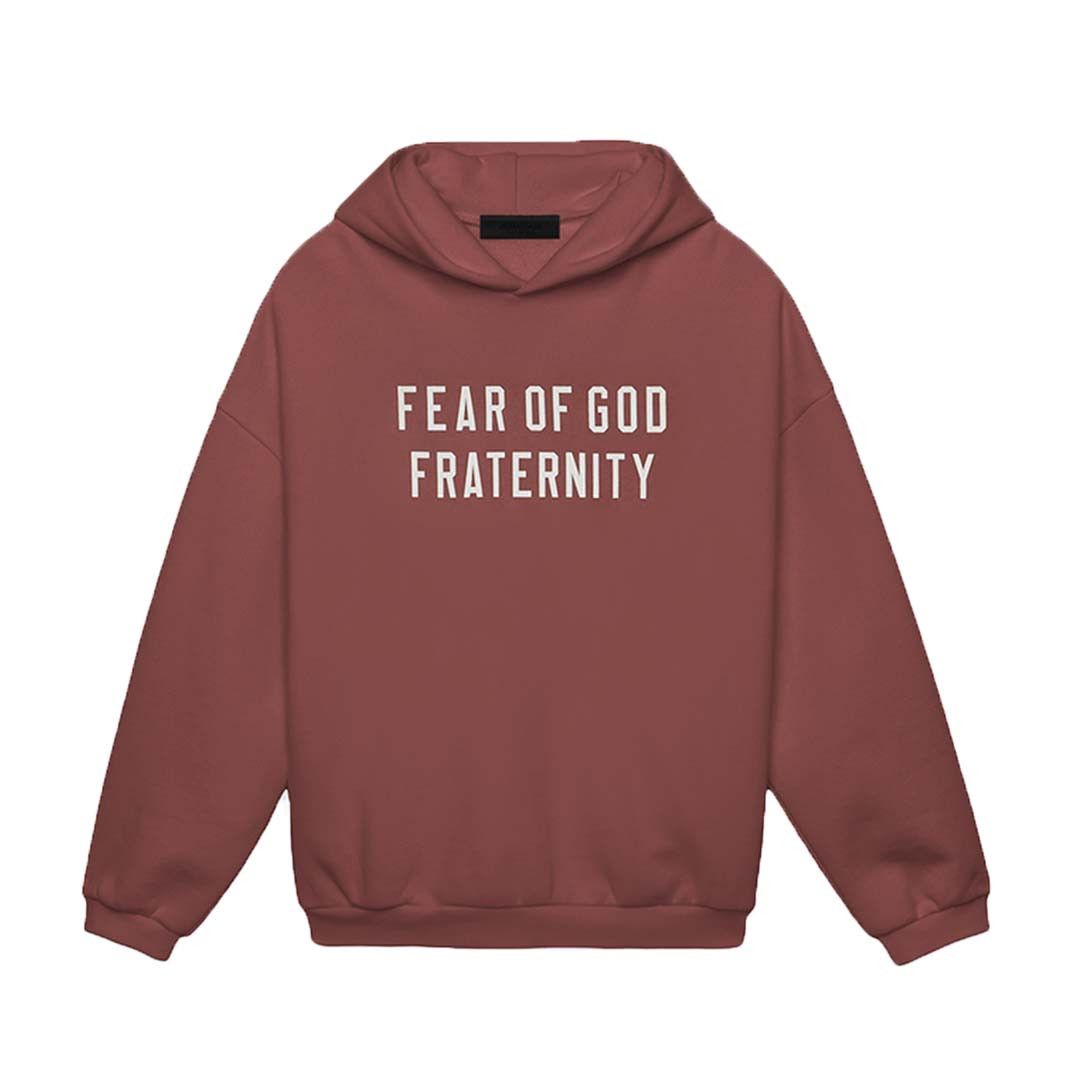 Fear of God Essentials Crimson Heavy Fleece Hoodie Size US L / EU 52-54 / 3 - 1 Thumbnail