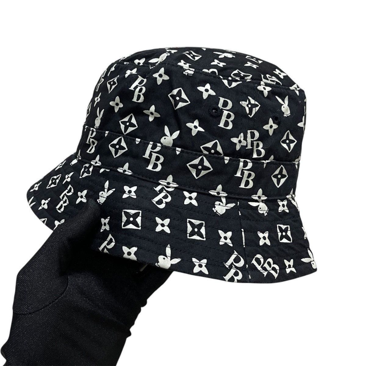 Playboy × Vintage Rare Playboy Monogram Logo Bucket Hat Size ONE SIZE - 1 Thumbnail