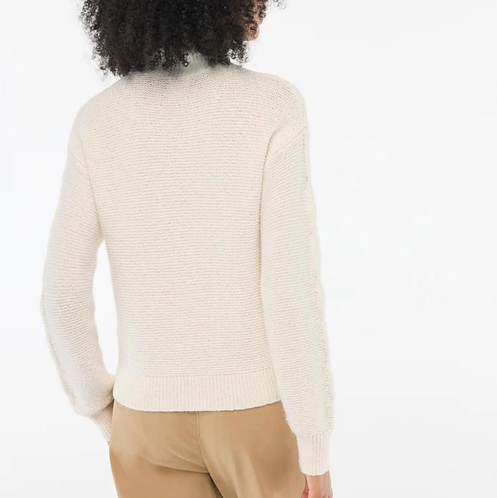 Other J Crew Mockneck Cable-Sleeve Sweater Size S / US 4 / IT 40 - 7 Thumbnail