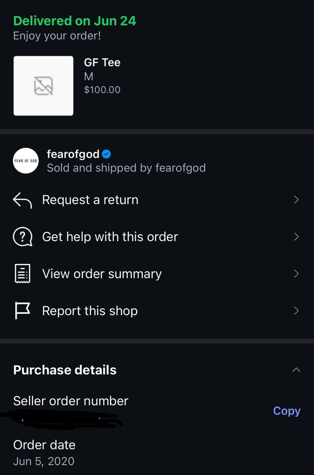 Fear of God Fear of God GF George Floyd Tee Shirt Oversized M Medium T Size US M / EU 48-50 / 2 - 11 Thumbnail