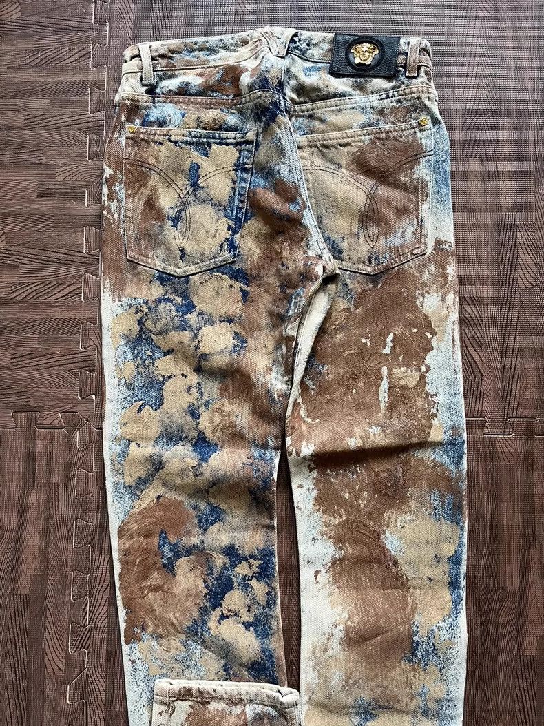 Versace Versace Violent yellow mud jeans Size US 29 - 2 Thumbnail