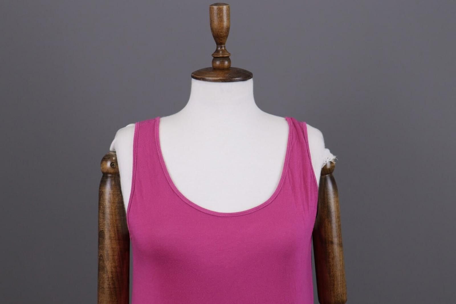Designer Gudrun Sjödén Pink Scoop Regular Fit Stretch Tank Dress Sz M Size M / US 6-8 / IT 42-44 - 2 Thumbnail
