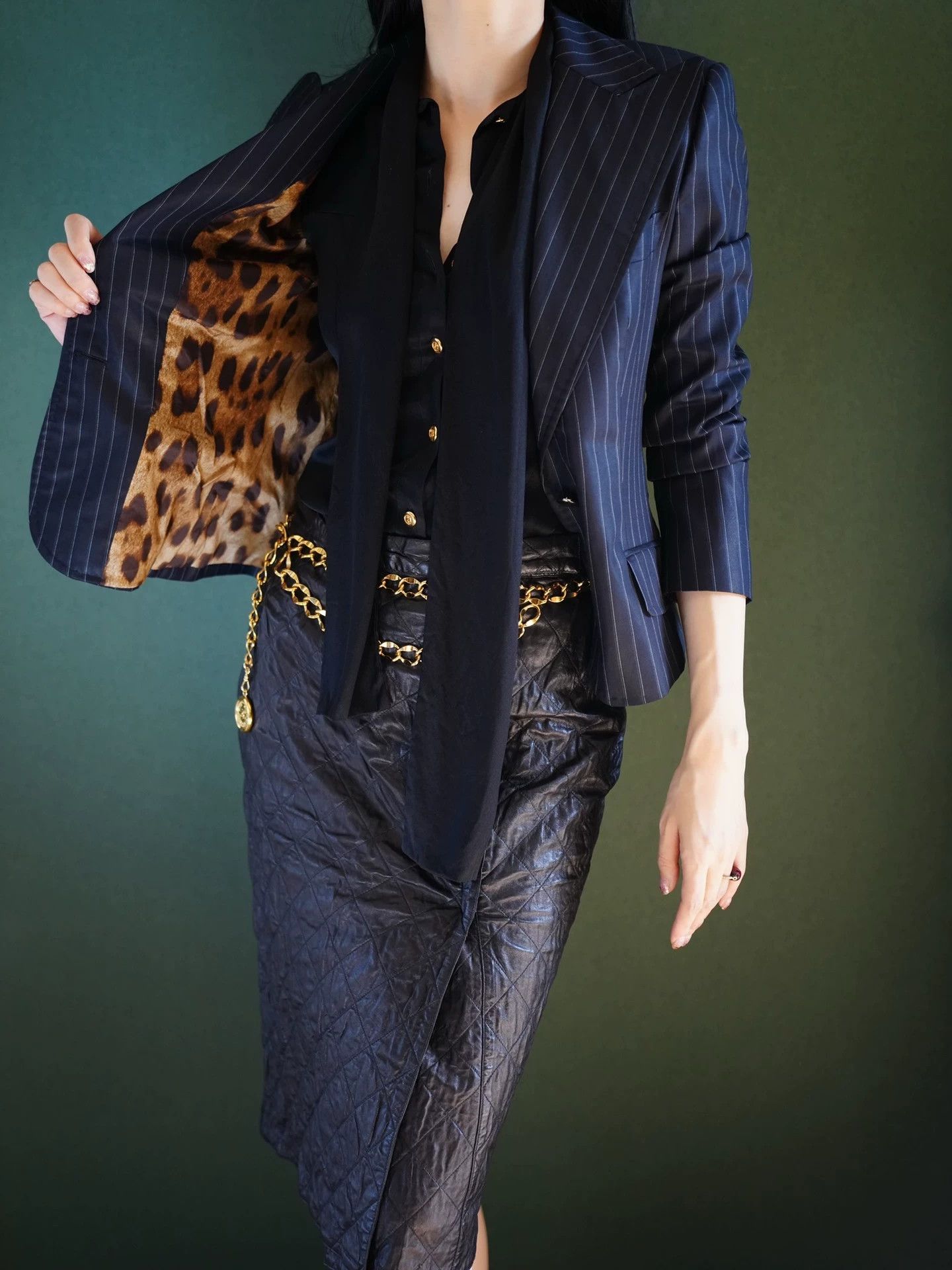 Dolce & Gabbana Dolce&Gabbana Striped Fine Wool Suit Jacket it38/XS Size XS / US 0-2 / IT 36-38 - 1 Thumbnail