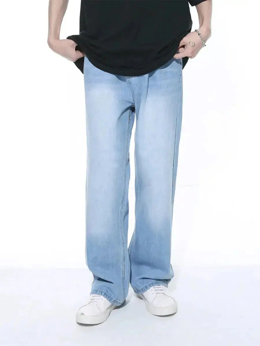 Japanese Brand Retro loose high street straight leg jeans Size US 32 / EU 48 - 1 Thumbnail