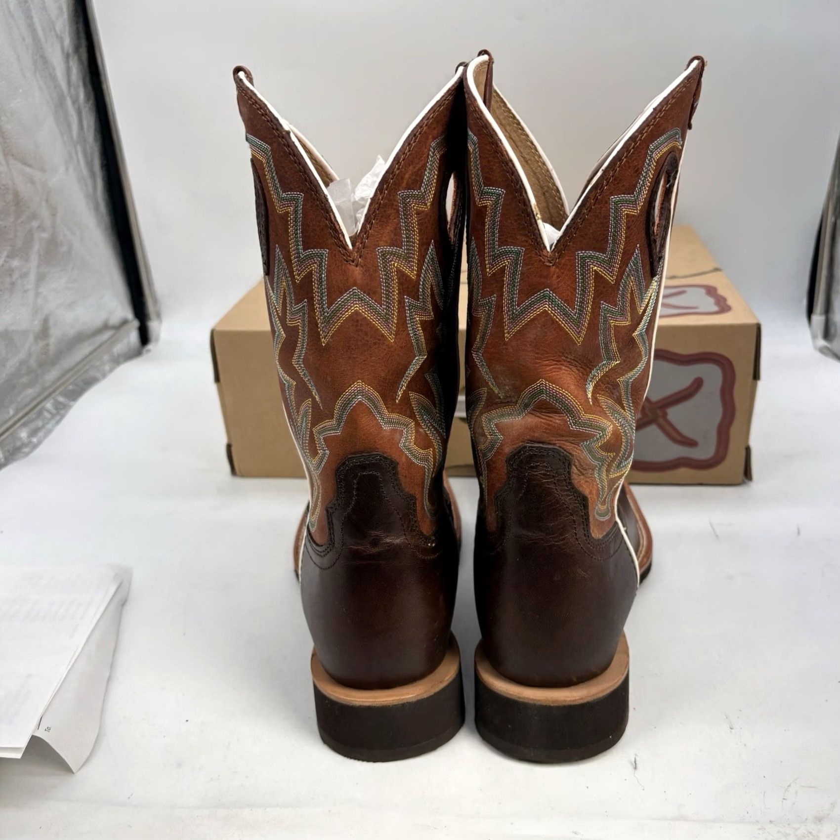 Twisted X VINTAGE Twisted Boots Mens 11D Workwear Cowboy Leather Outdoor Brown MHM0014 New Size US 11 / EU 44 - 6 Thumbnail