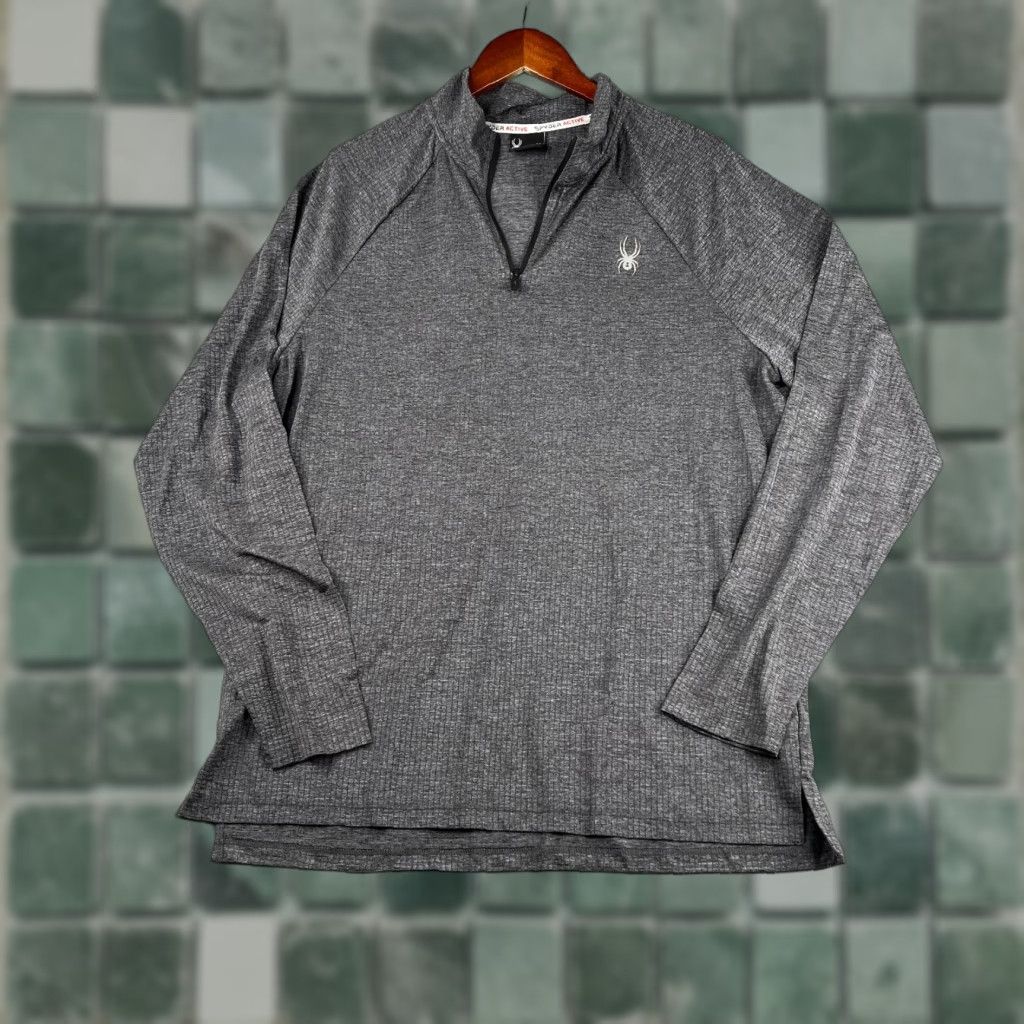 Spyder Spyder Active Long Sleeve Gym 1/2 Zip Large Gray Heather Polyester Stretch Men's Size US L / EU 52-54 / 3 - 1 Thumbnail