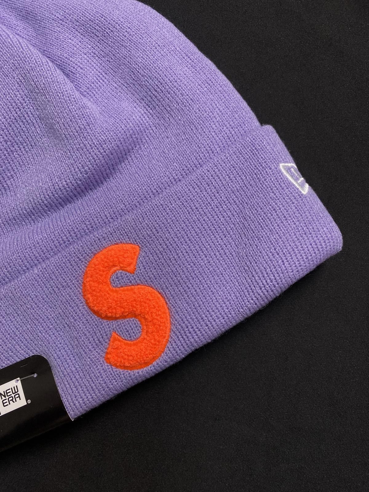 New Era × Supreme Rare 19FW Supreme x New Era S Logo Beanie 'Purple' Hats OS Size ONE SIZE - 3 Thumbnail