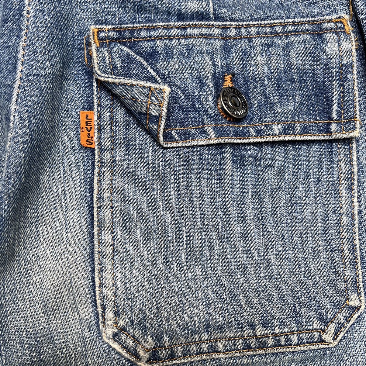 Levi's × Vintage Vtg 70s Levi’s Button Fly Bellbottom Flare Big E Bush Pants Size 29" - 6 Thumbnail