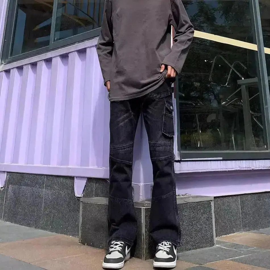 Japanese Brand Retro slim fit micro flared patchwork jeans Size US 30 / EU 46 - 6 Thumbnail
