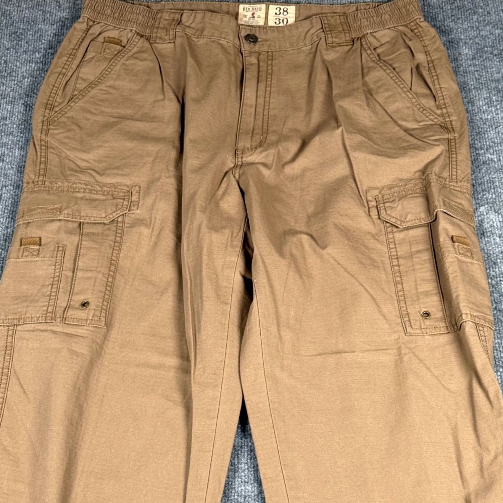 Vintage Red Head Cargo Pants 37x30 Beige Ripstop Canvas Utility Tactical Field Outdoor Mens Pants Regular Inseam 30" Size US 37 - 3 Thumbnail