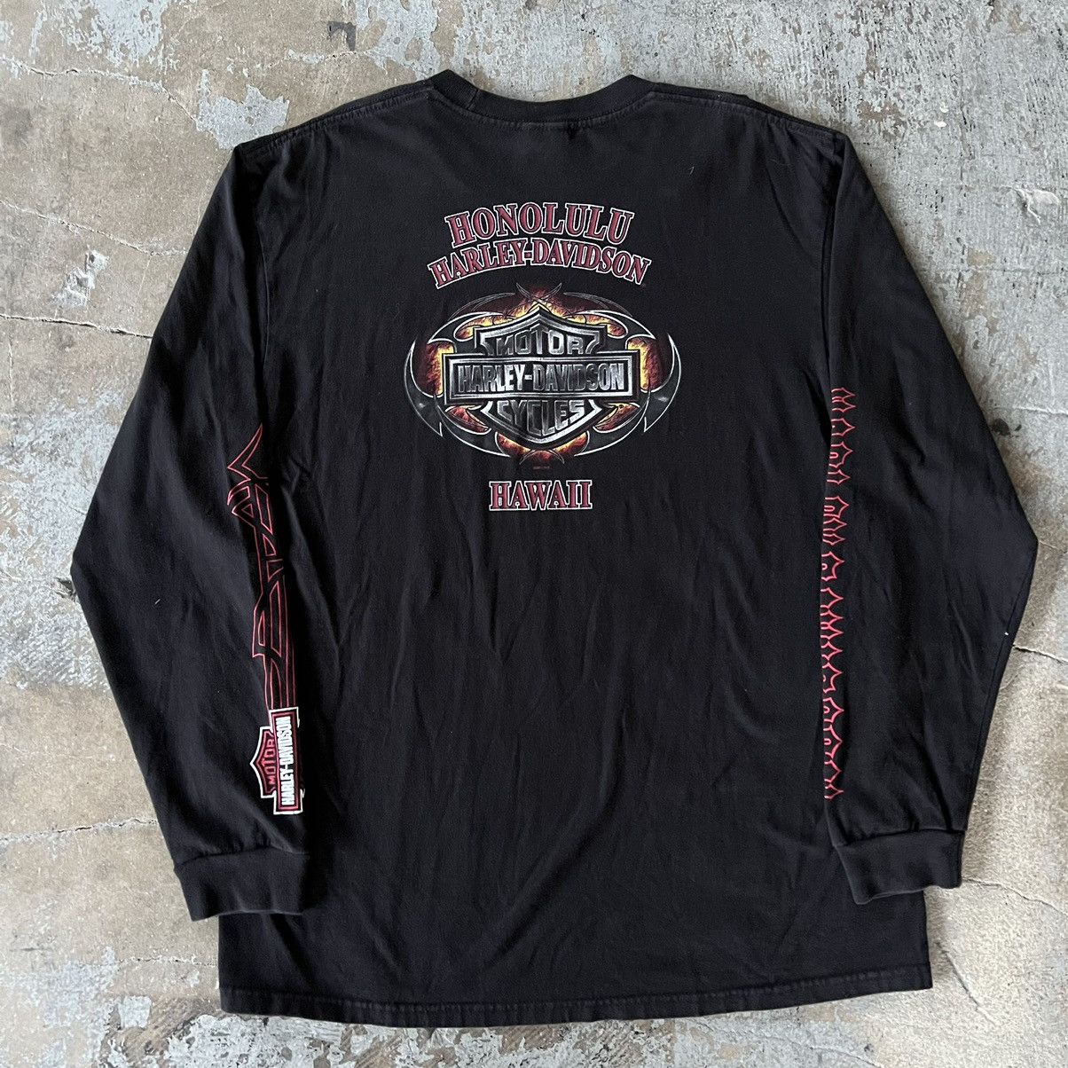 Vintage 2008 Harley Davidson Hawaii Long-Sleeve T-Shirt